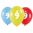 Balloons with Number 9 Print 3 pcs